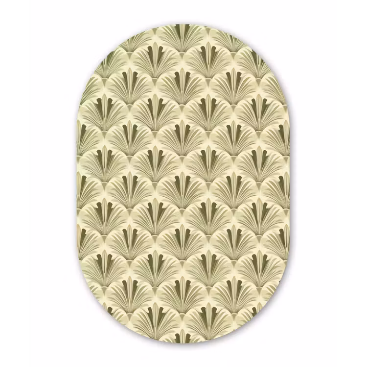 Muurovaal aluminium - Klassiek - Waaier - Groen — 1