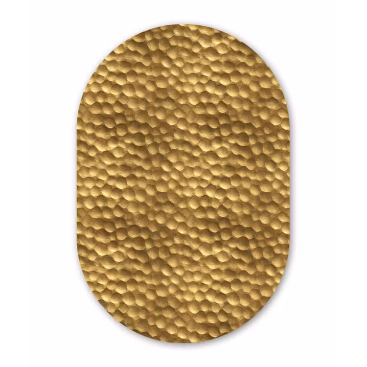 Muurovaal aluminium - Metaal - Dynamisch - Goud — 1