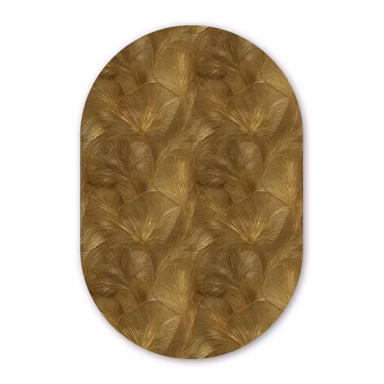 Muurovaal aluminium - Organisch - Lijnen - Goud — 1