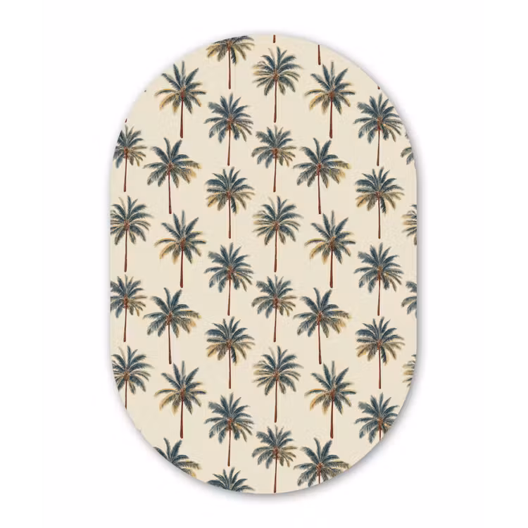 Muurovaal aluminium - Palmbomen - Tropisch - Groen — 1