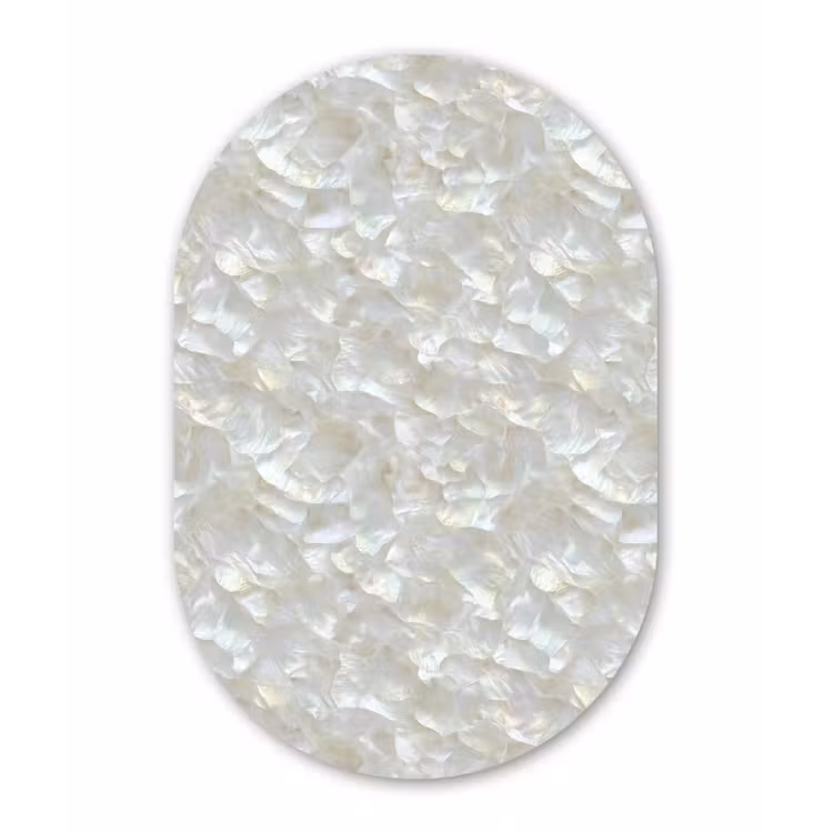 Muurovaal aluminium - Parelmoerglans - Wit - Schelp — 1