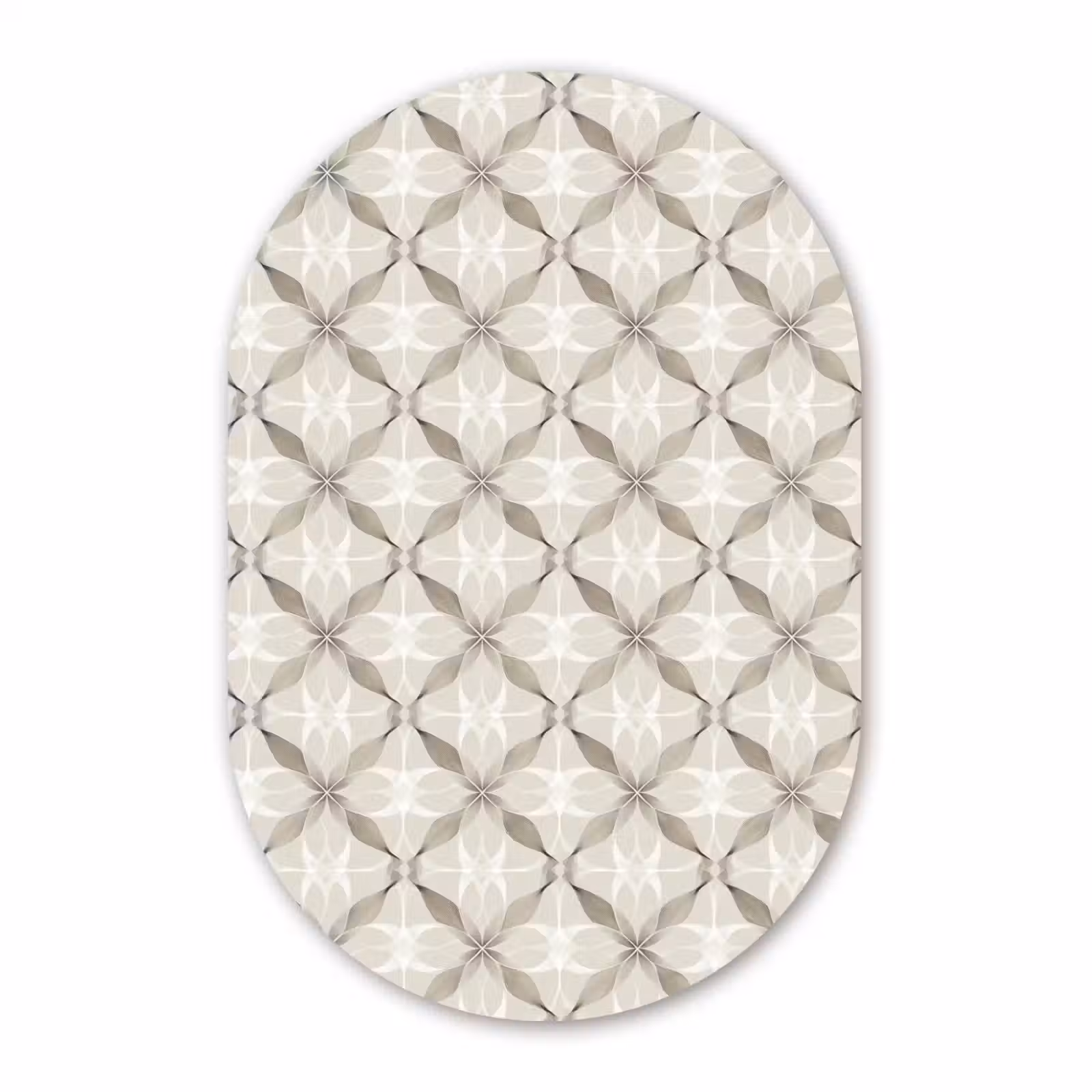 Muurovaal aluminium - Grafisch - Patroon - Grijs — 1