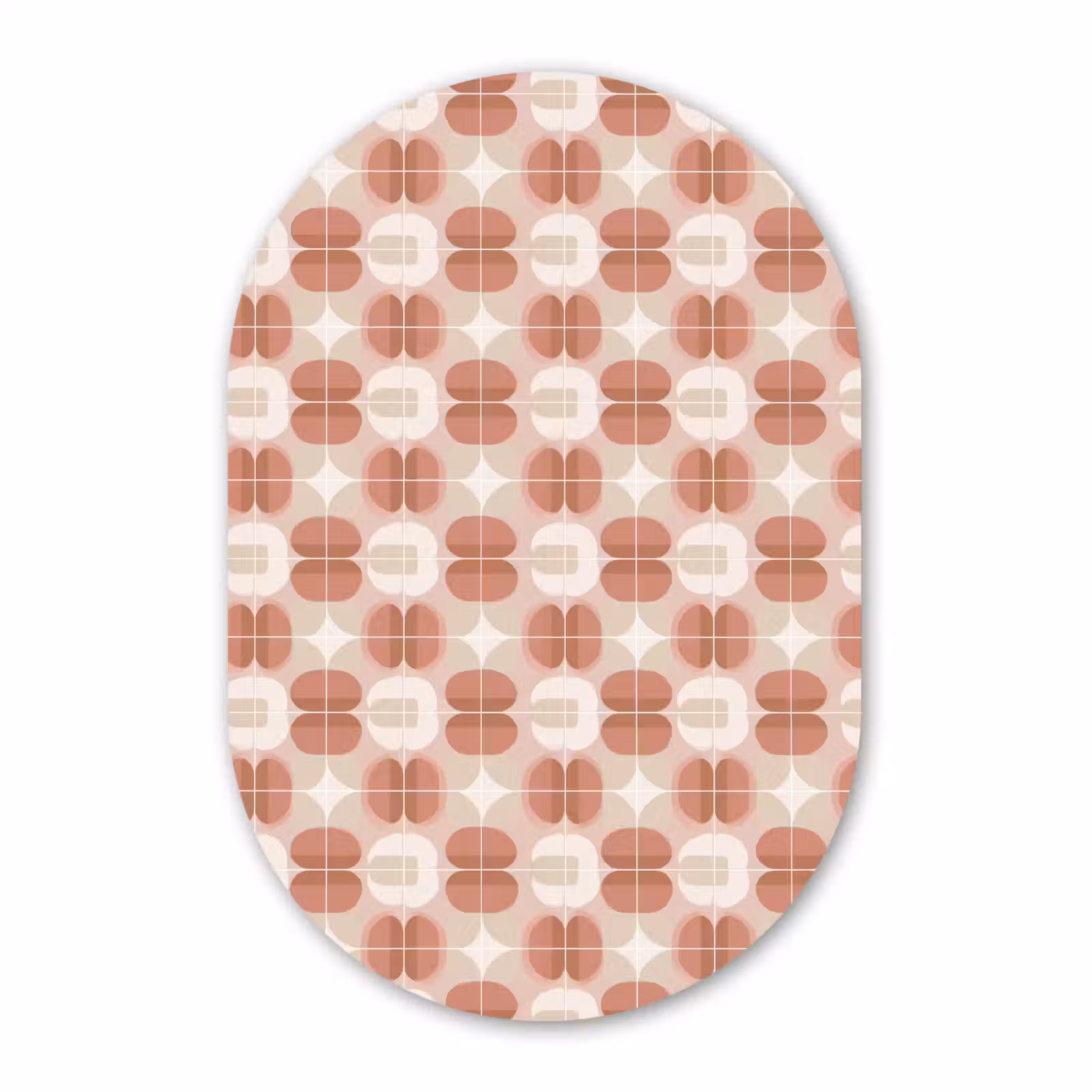 Muurovaal aluminium - Retro - Klassiek - Roze — 1