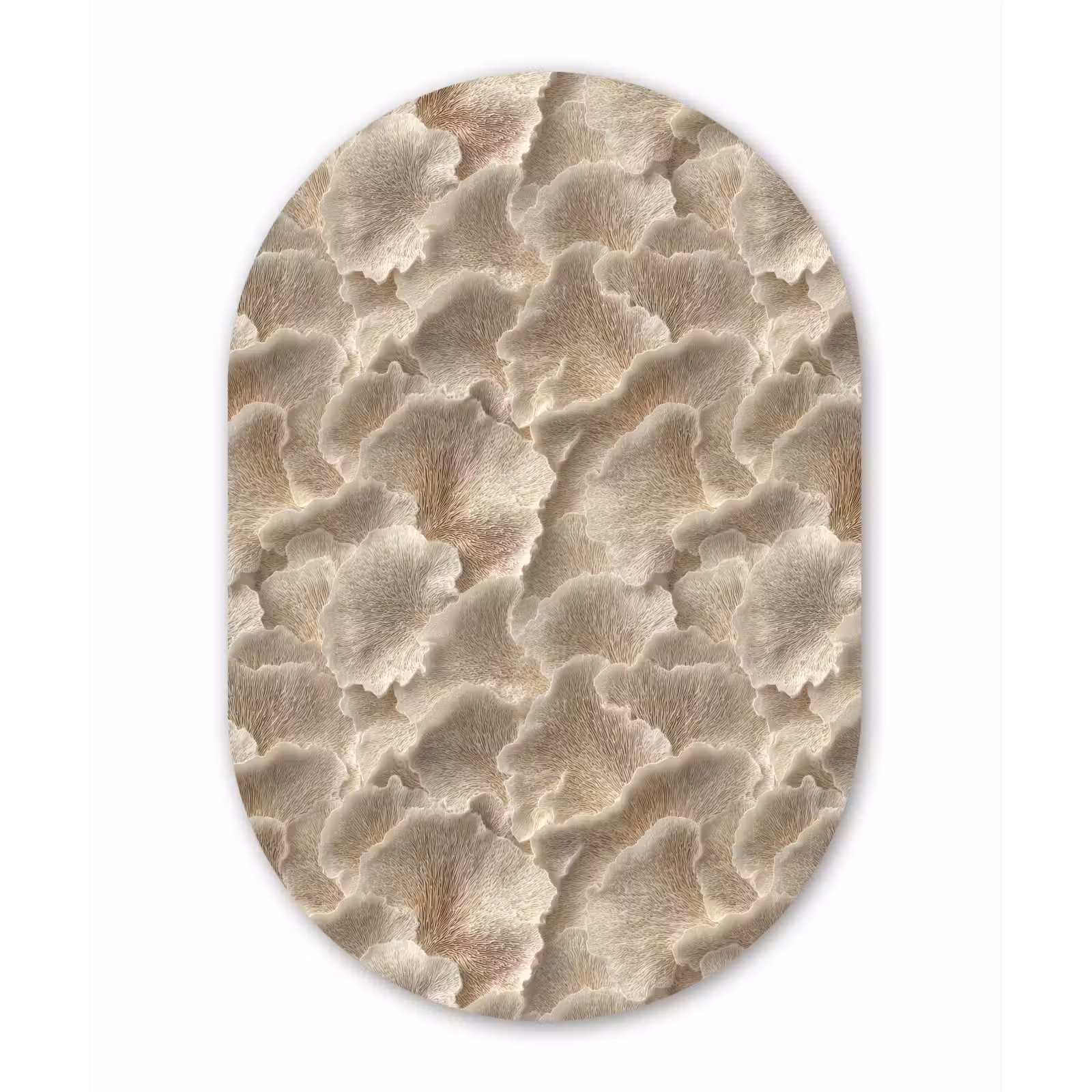 Muurovaal aluminium - Waaierstructuren - Beige - Vezeltextuur — 1
