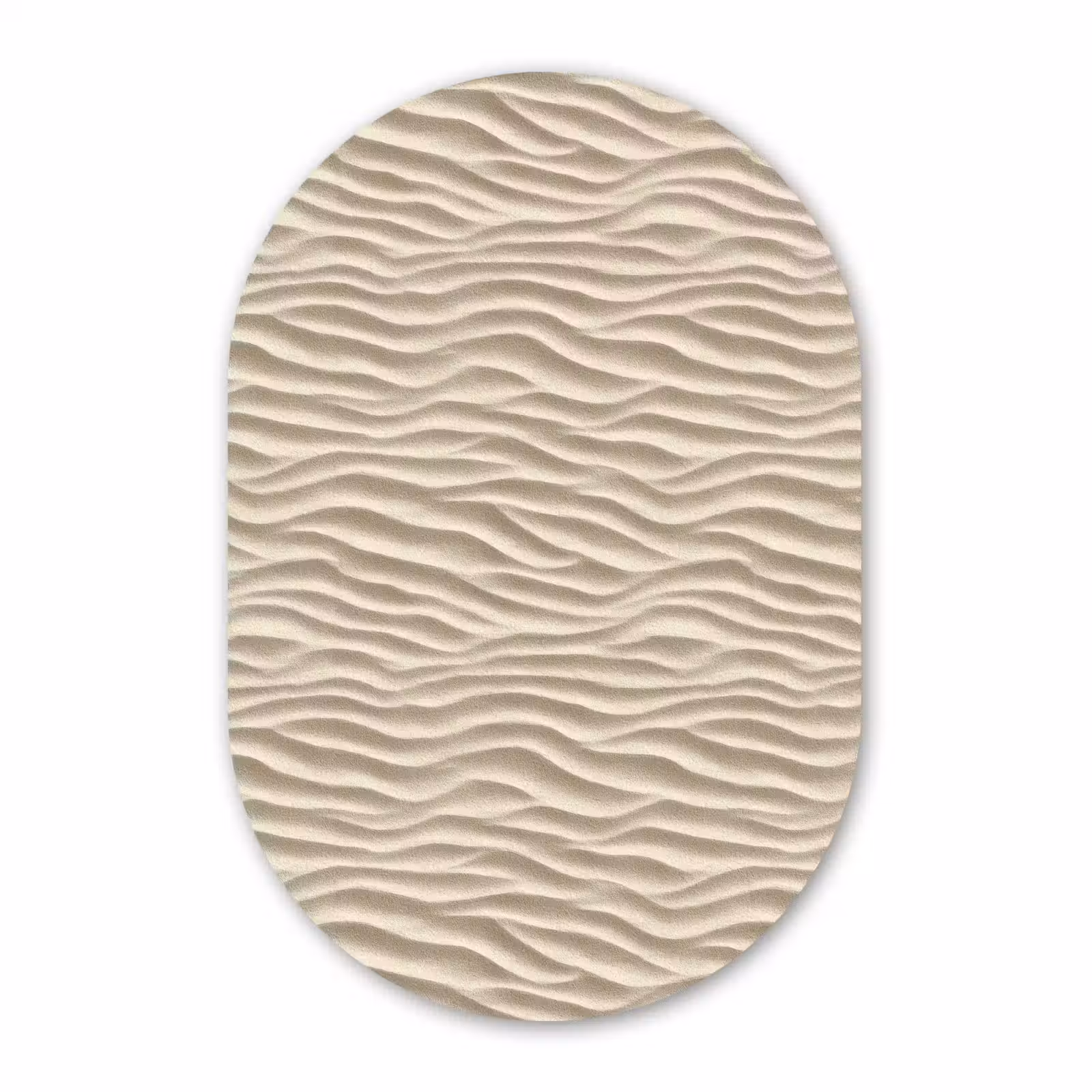 Muurovaal aluminium - Zand - Golven - Beige — 1
