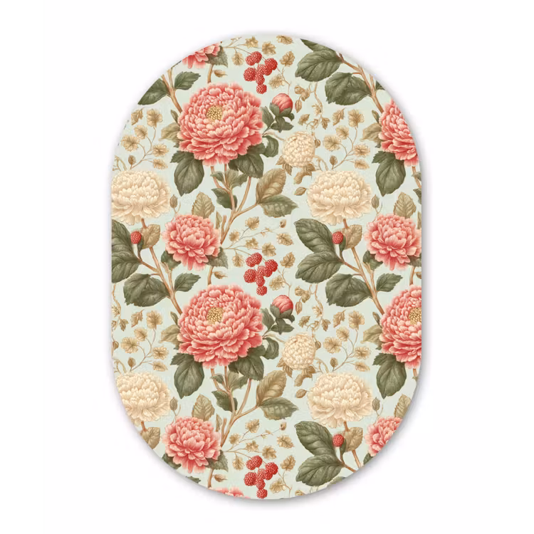 Muurovaal aluminium - Klassiek - Botanisch - Veelkleurig — 1