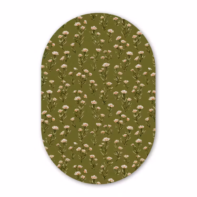 Muurovaal aluminium - Landelijk - Bloemen -  Groen — 1