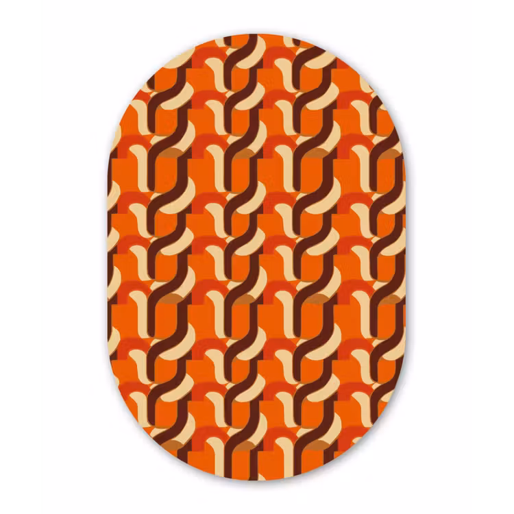 Muurovaal aluminium - Retro - Modern - Kleurrijk — 1
