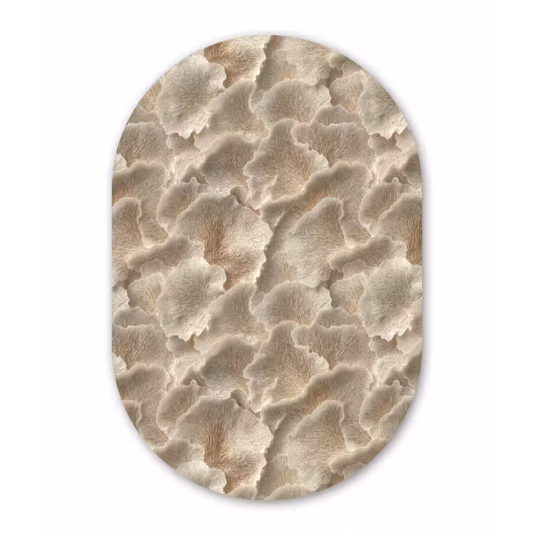 Muurovaal aluminium - Waaierstructuren - Beige - Vezeltextuur — 1