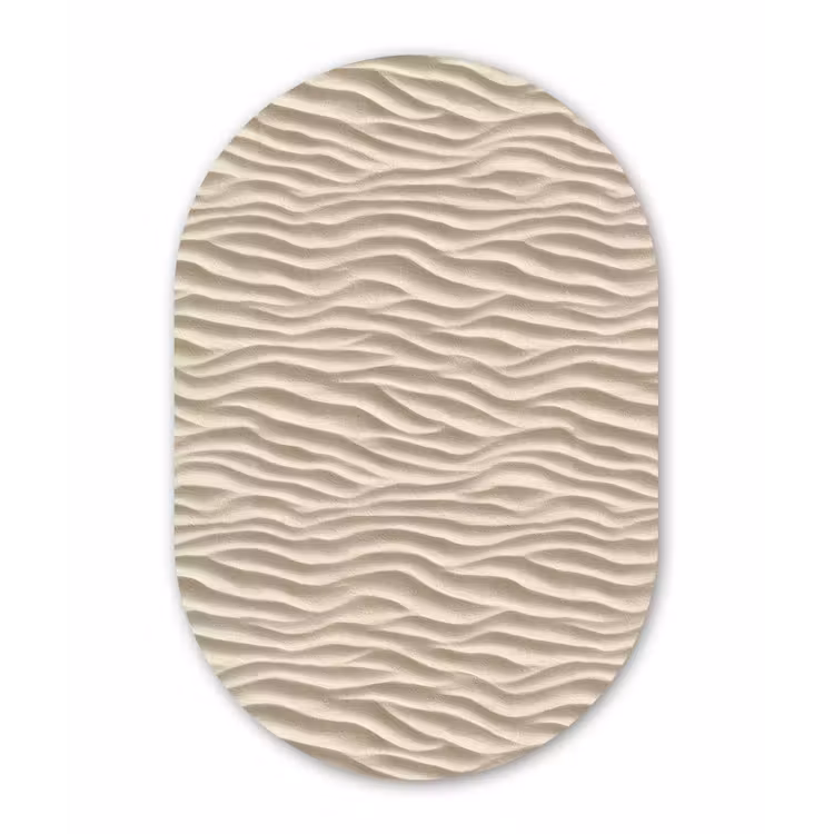 Muurovaal aluminium - Zand - Golven - Beige — 1