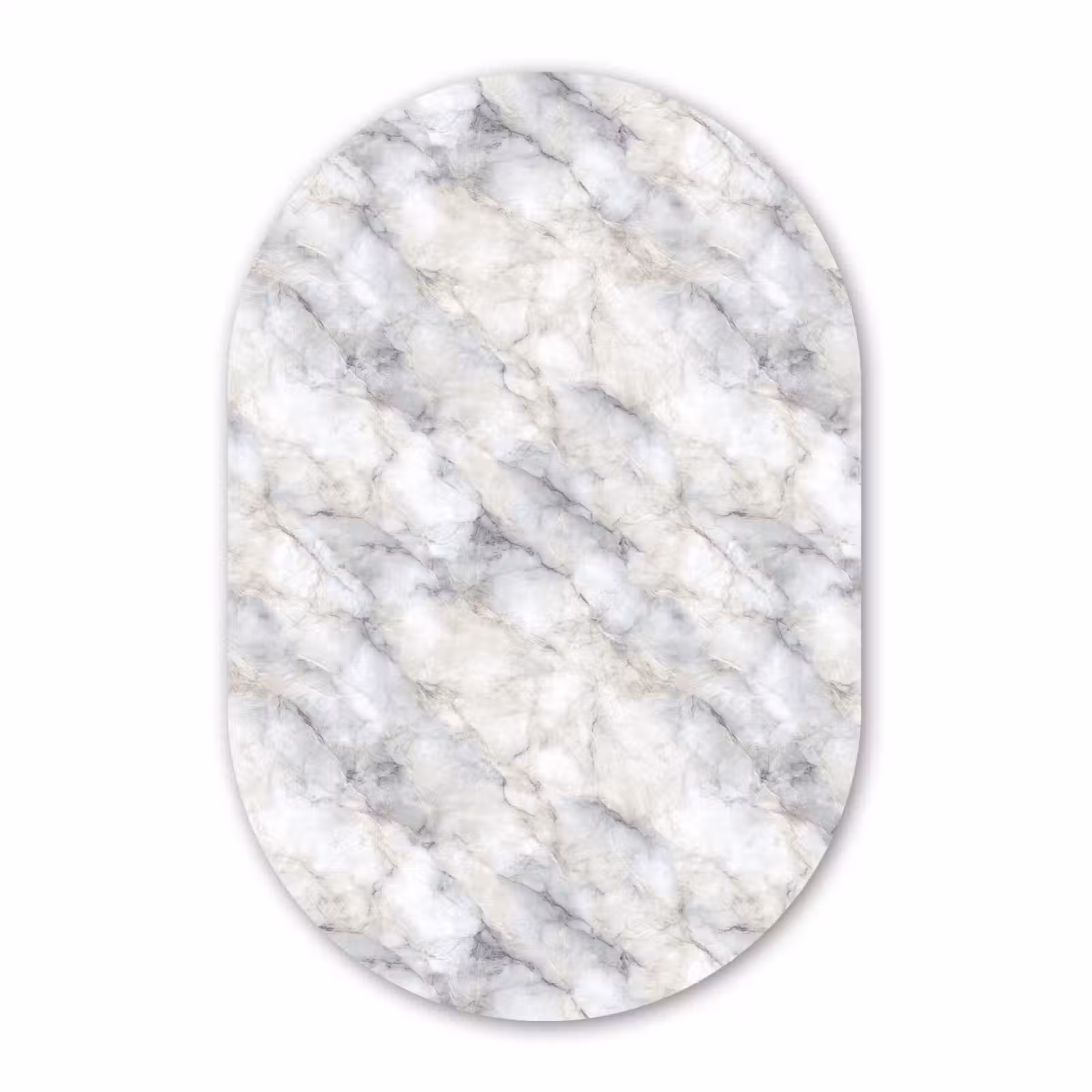 Muurovaal aluminium - Grijs - Marmer - Gedetailleerd — 1