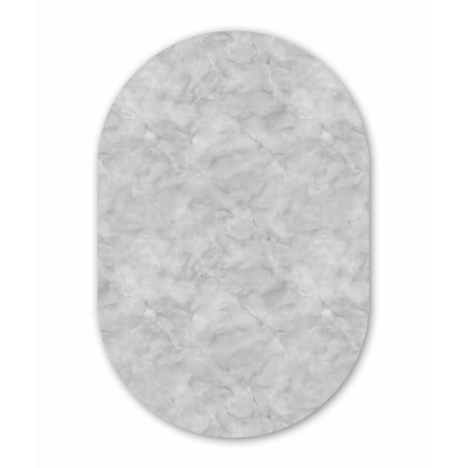 Muurovaal aluminium - Grijs - Marmer - Mat — 1