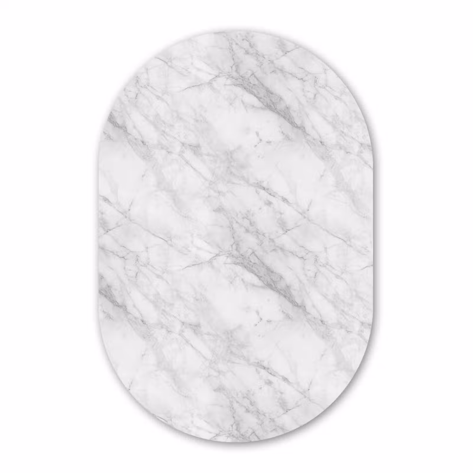 Muurovaal aluminium - Klassiek - Marmer - Grijs — 1