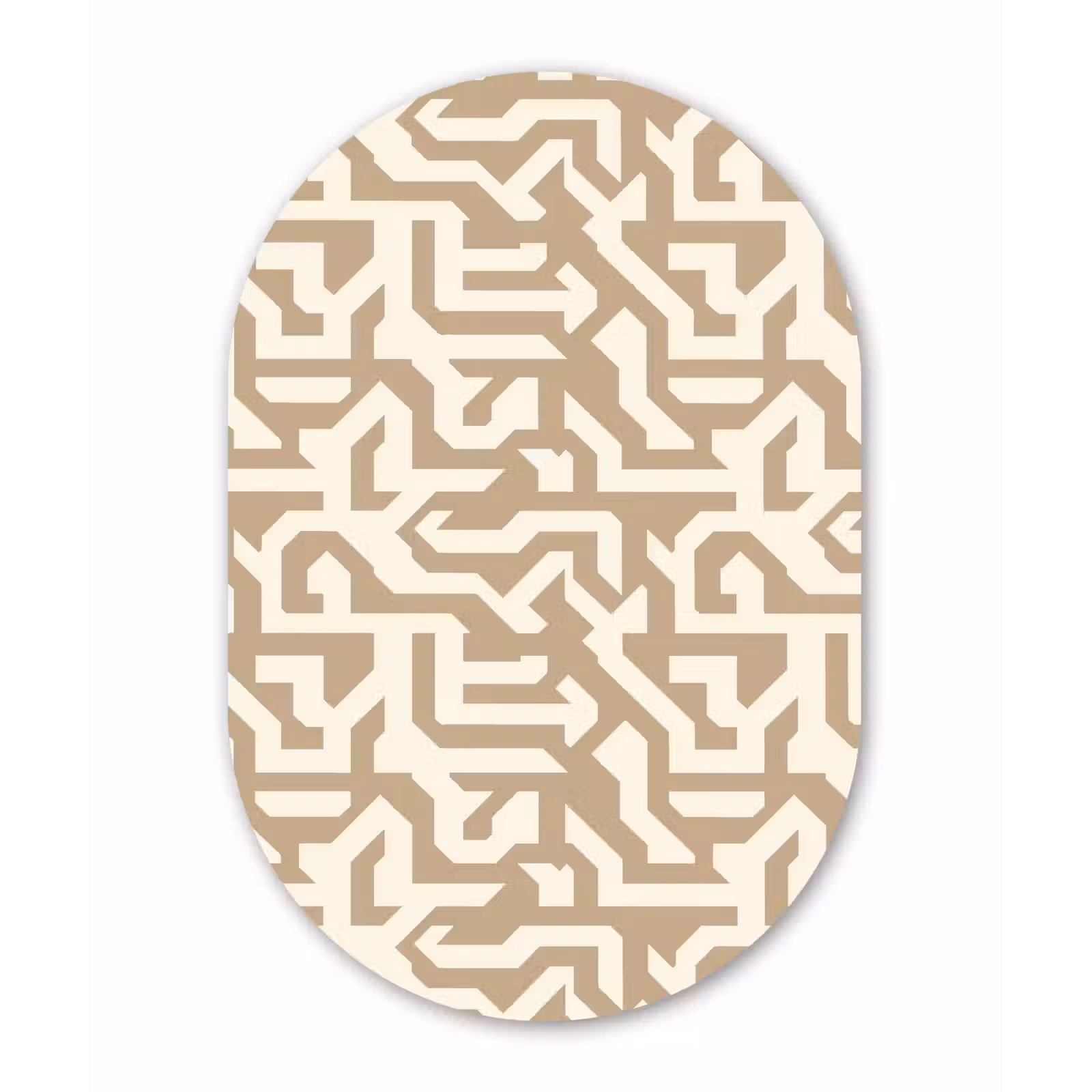 Muurovaal aluminium - Modern - Abstract - Beige — 1