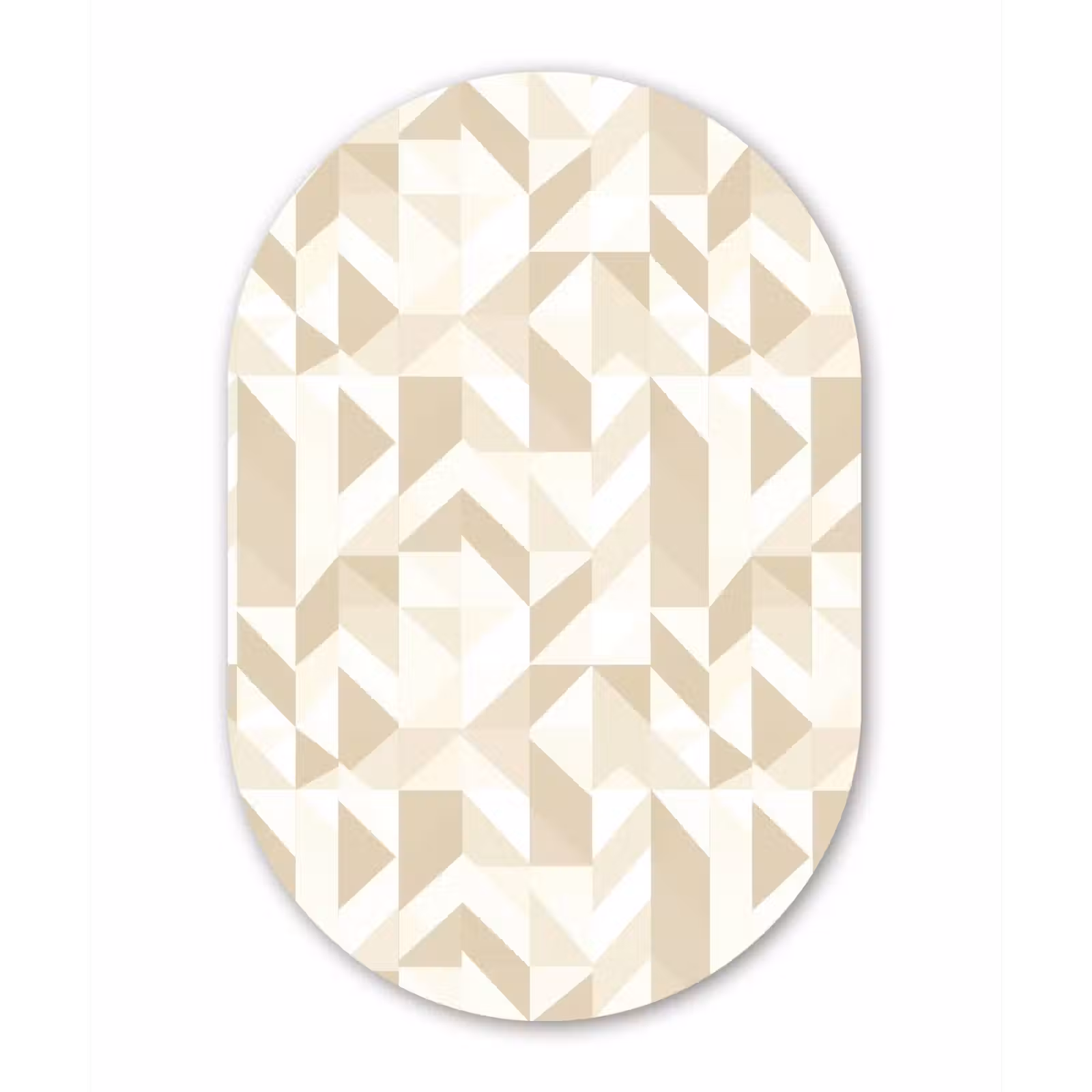 Muurovaal aluminium - Modern - Abstract - Beige — 1
