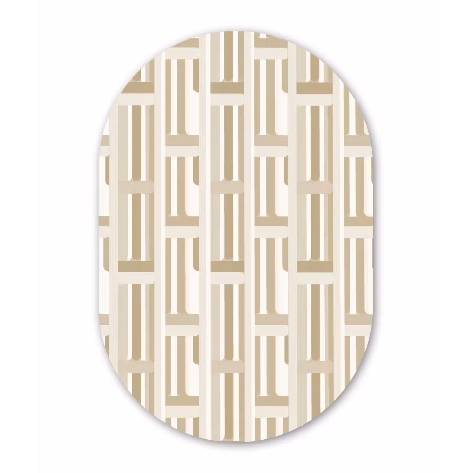 Muurovaal aluminium - Modern - Geometrisch - Beige — 1