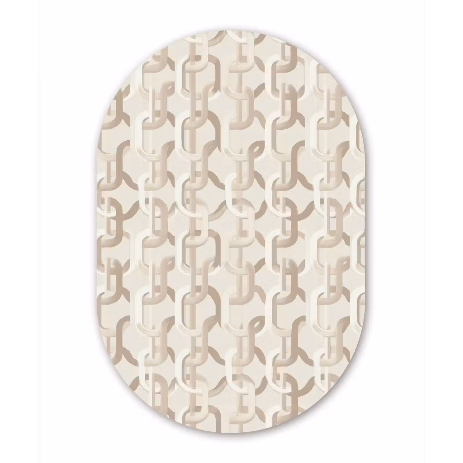 Muurovaal aluminium - Motief - Abstract - Beige — 1