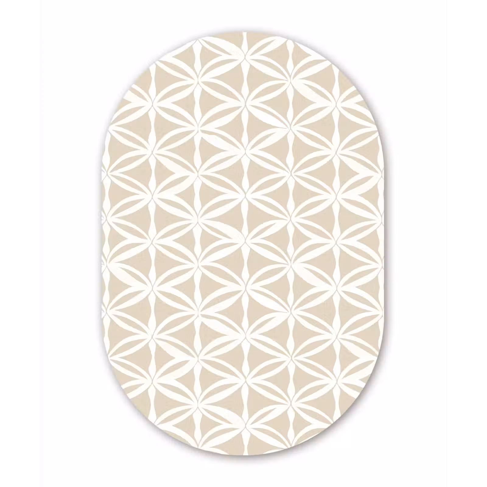 Muurovaal aluminium - Motief - Modern - Beige — 1