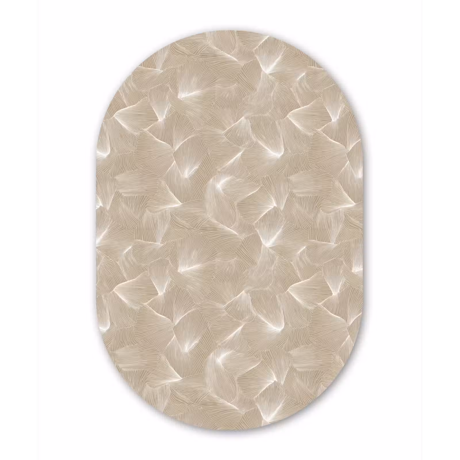 Muurovaal aluminium - Organisch - Textuur - Beige — 1