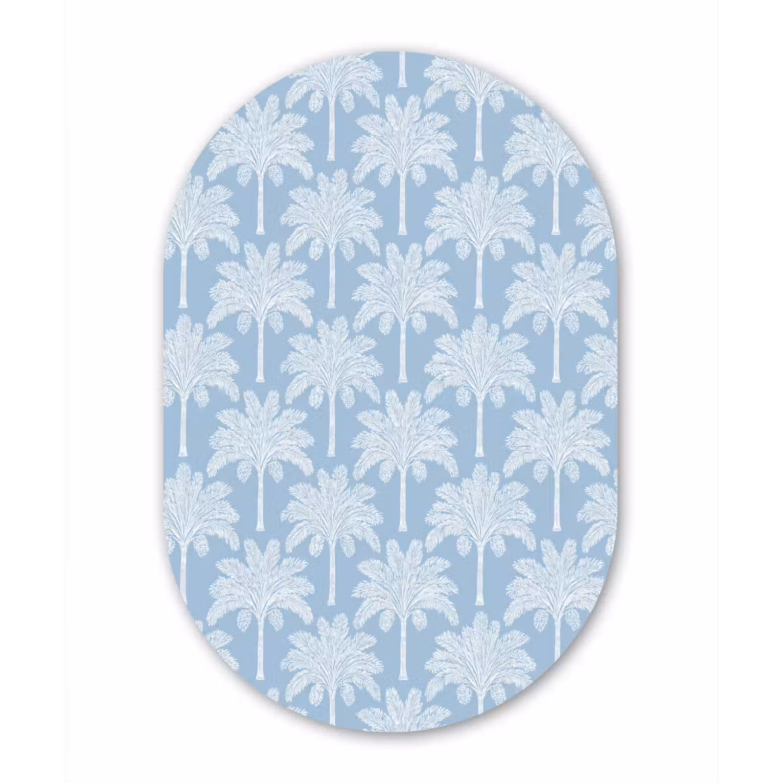Muurovaal aluminium - Palmboom - Modern - Blauw — 1