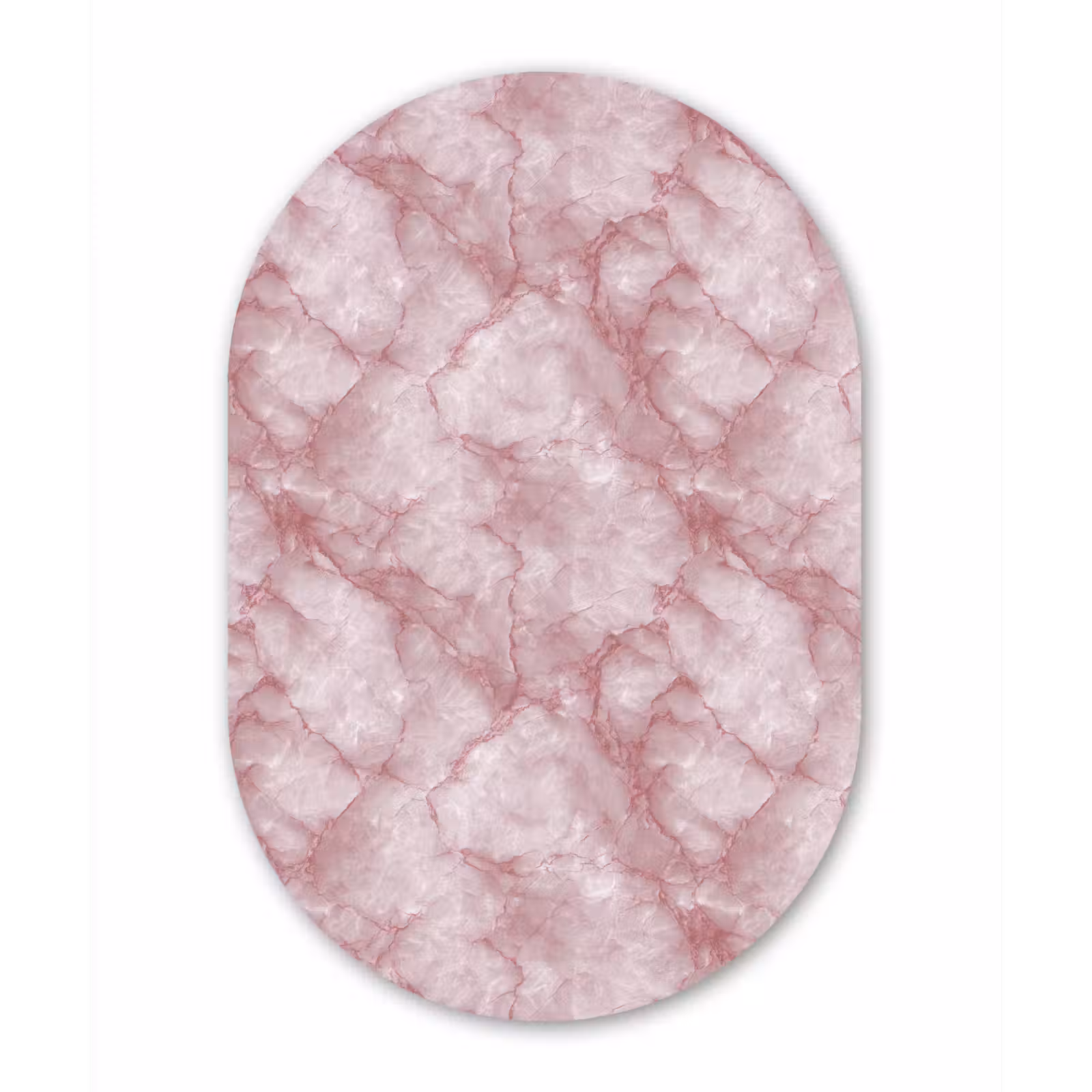 Muurovaal aluminium - Roze - Kwartsmarmer - Aders — 1