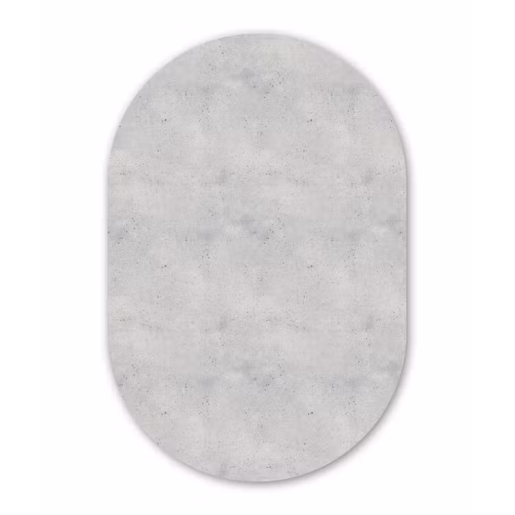 Muurovaal aluminium - Grijs - Beton - Neutraal — 1