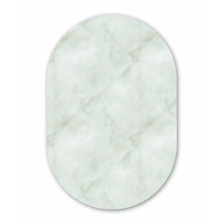 Muurovaal aluminium - Groen - Marmer - Vloeiende aders — 1