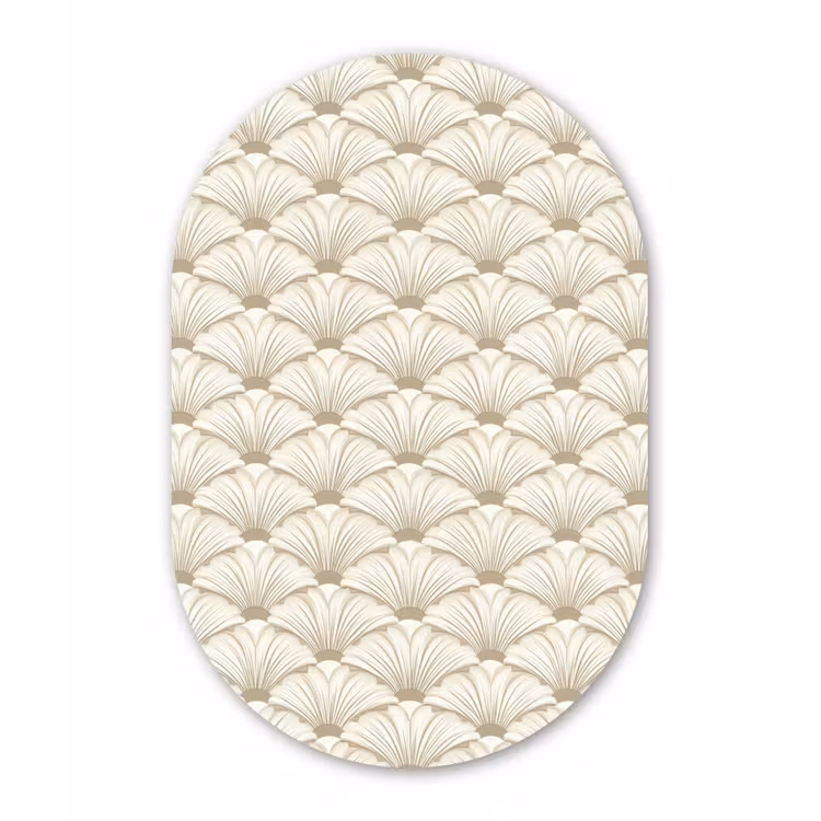 Muurovaal aluminium - Klassiek - Art - Beige — 1