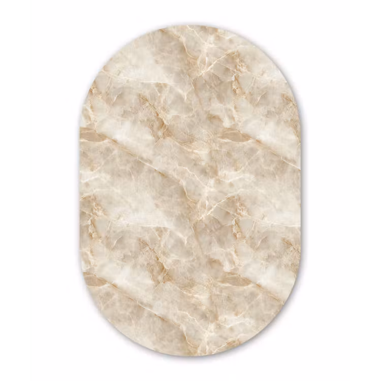 Muurovaal aluminium - Lichtbeige - Onyx - Subtiel — 1