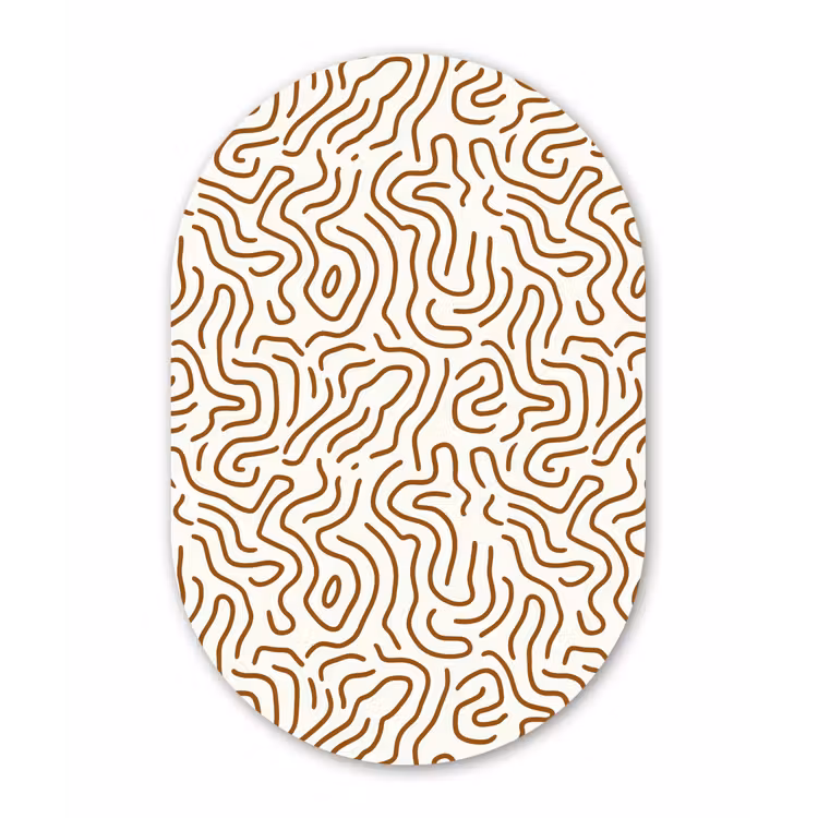 Muurovaal aluminium - Minimalistisch - Patroon - Terracotta — 1