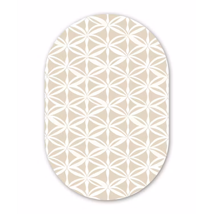Muurovaal aluminium - Motief - Modern - Beige — 1