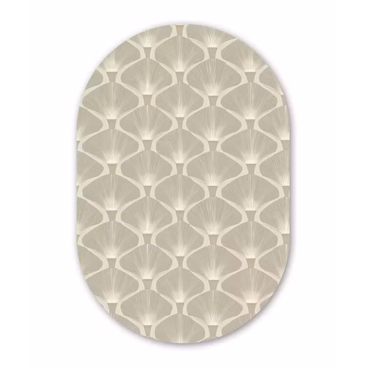 Muurovaal aluminium - Paneel - Ginkgo - Zand — 1