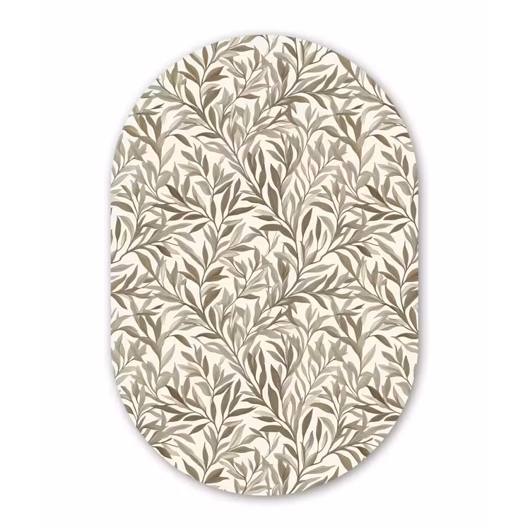 Muurovaal aluminium - Takken - Botanisch - Taupe — 1