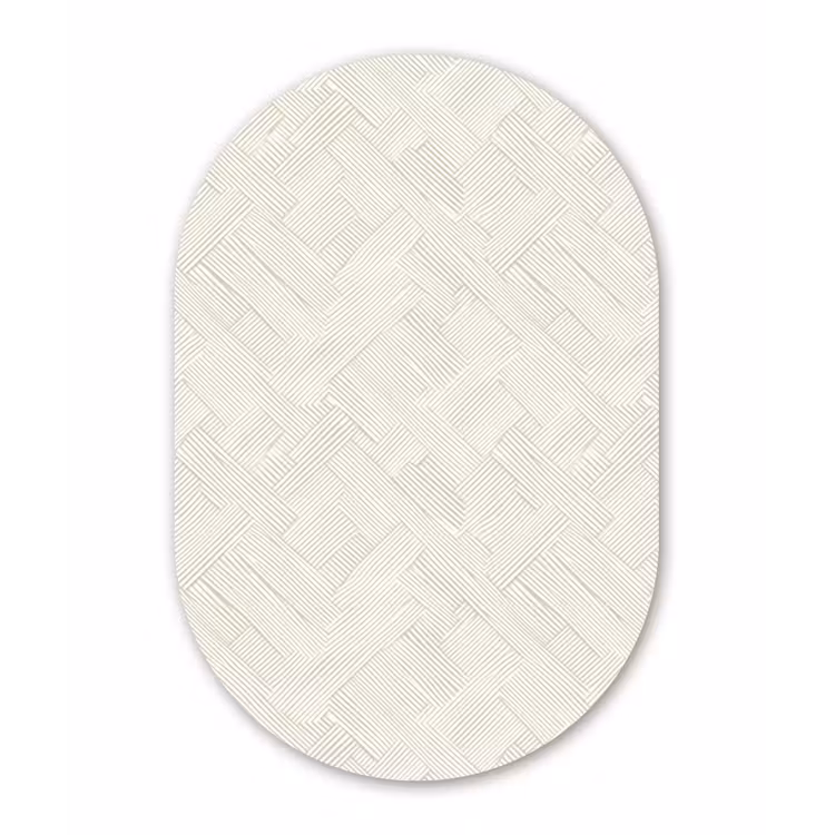 Muurovaal aluminium - Textuur - Abstract - Beige — 1