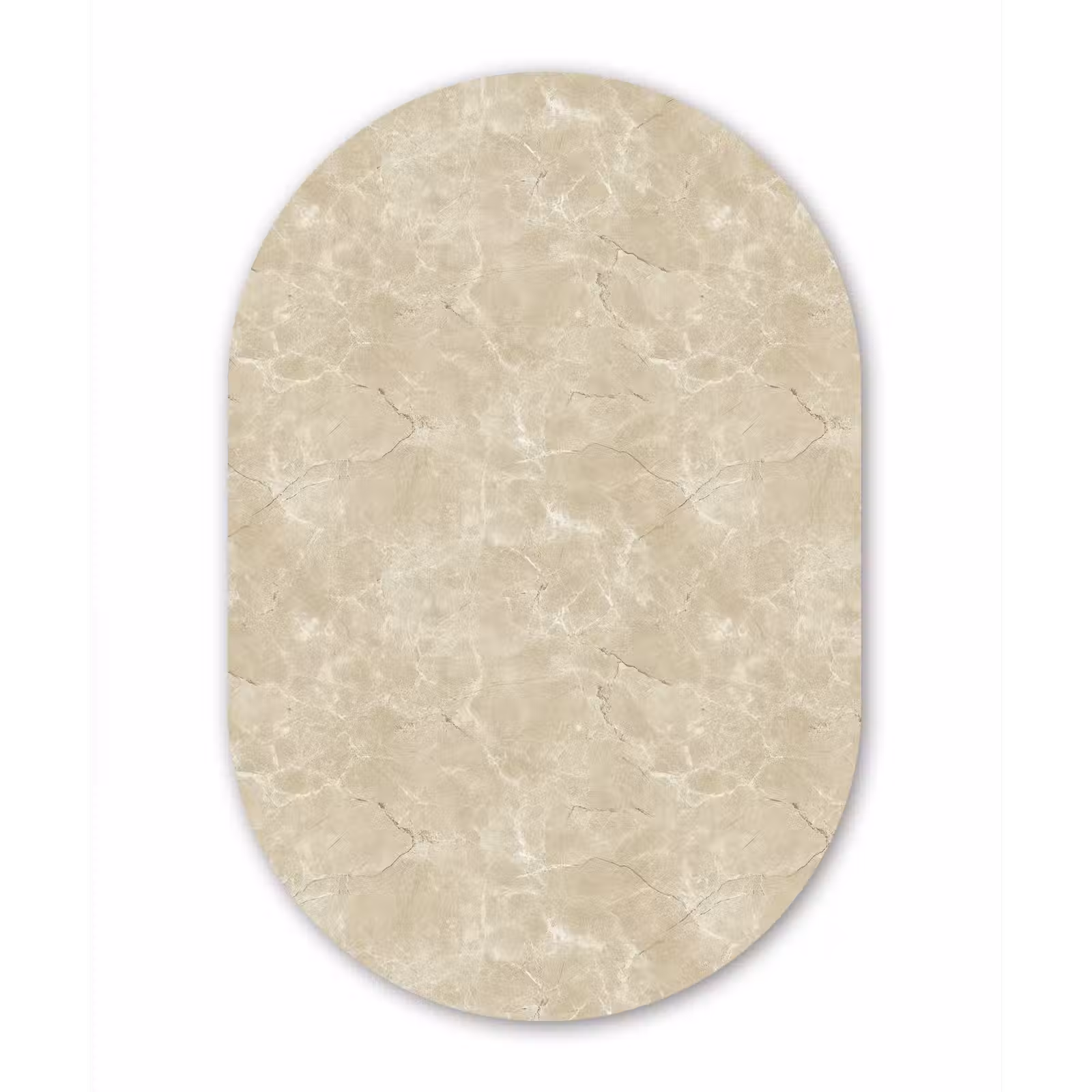 Muurovaal aluminium - Lichtbeige - Marmer - Diffusie adering — 1