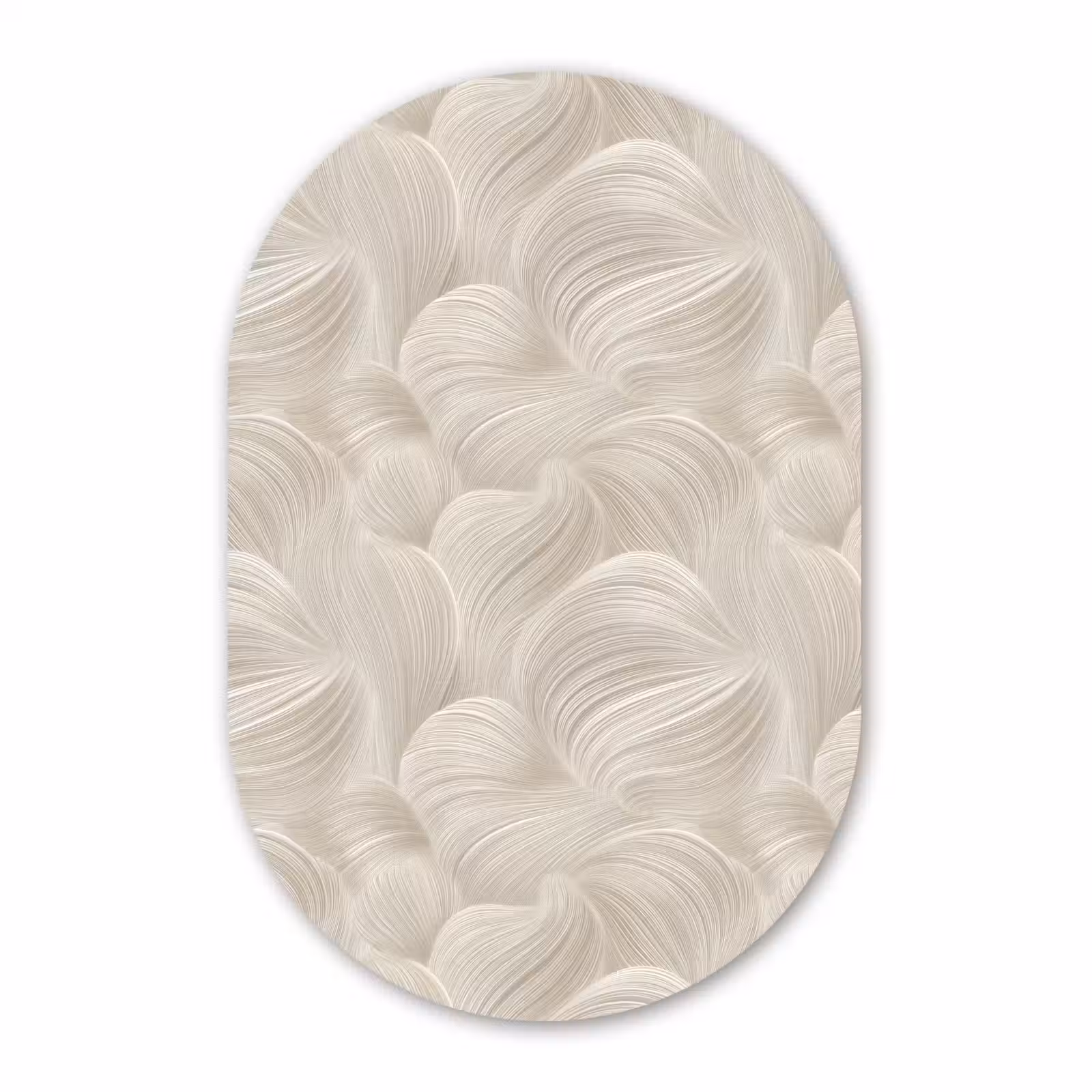 Muurovaal aluminium - Lijnen - Waaier - Beige — 1