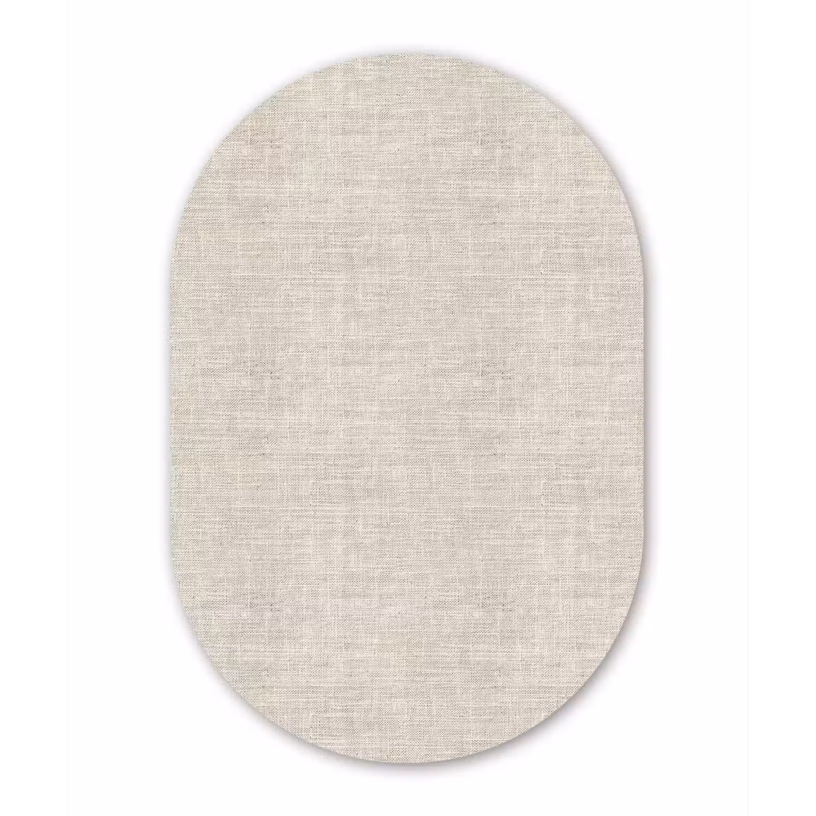 Muurovaal aluminium - Linnen - Textuur - Beige — 1