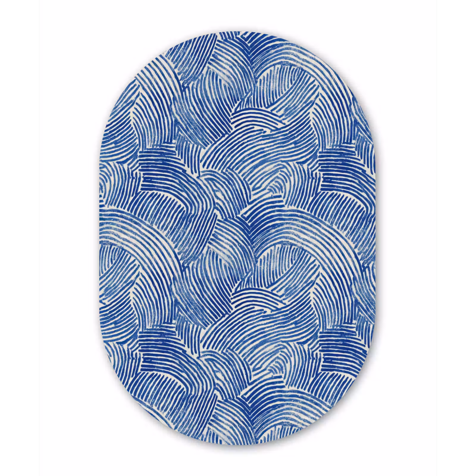 Muurovaal aluminium - Modern - Abstract - Blauw — 1