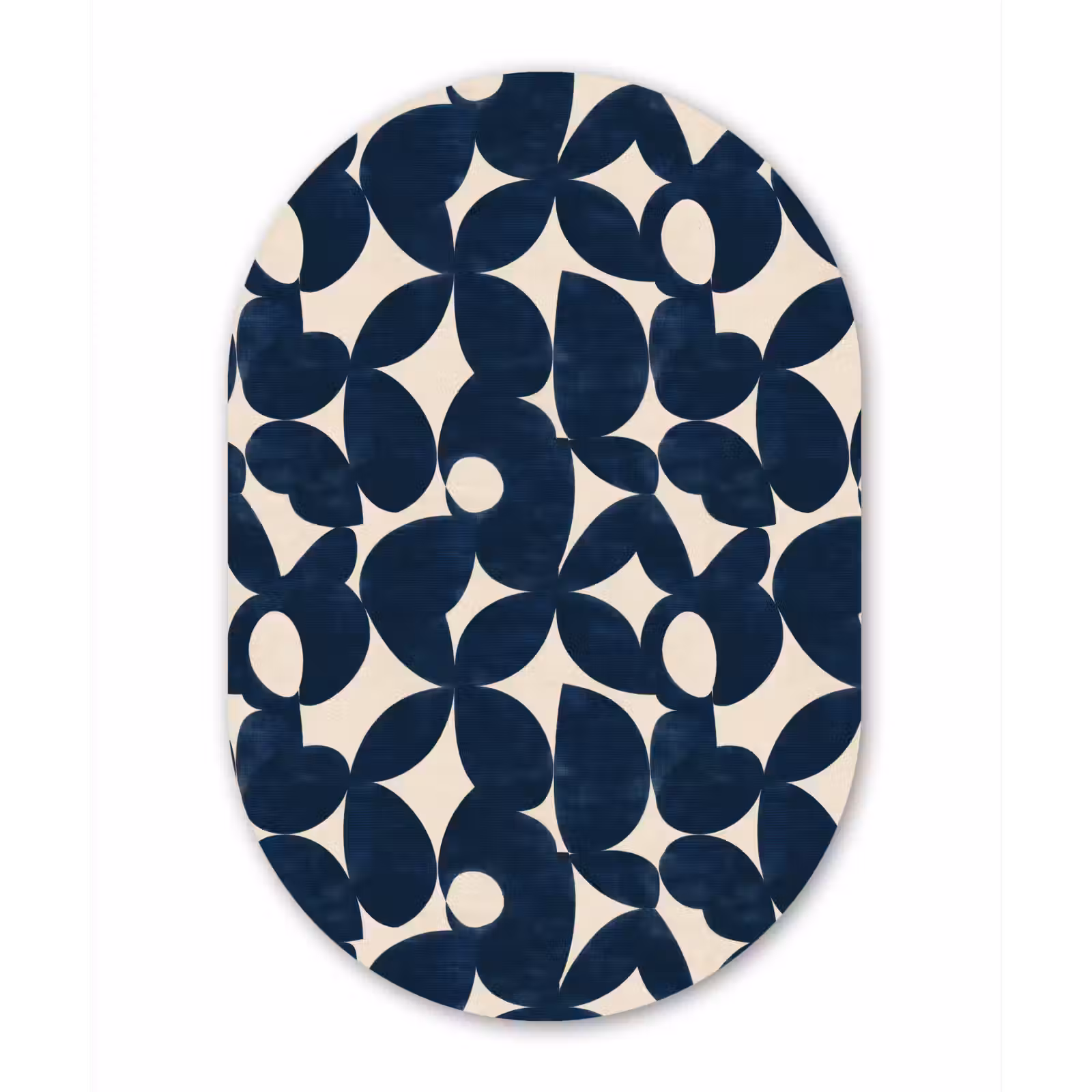 Muurovaal aluminium - Modern - Geometrisch - Blauw — 1
