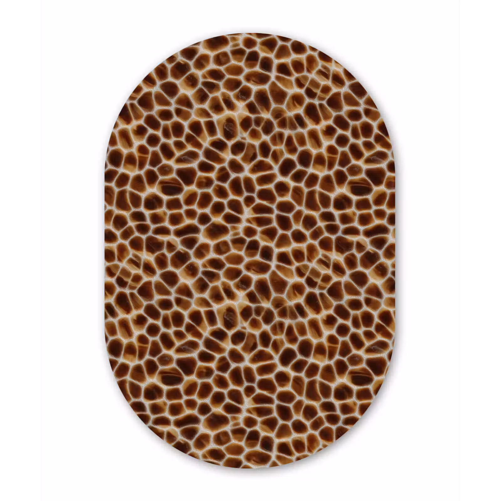 Muurovaal aluminium - Schildpad - Bruin - Patroon — 1