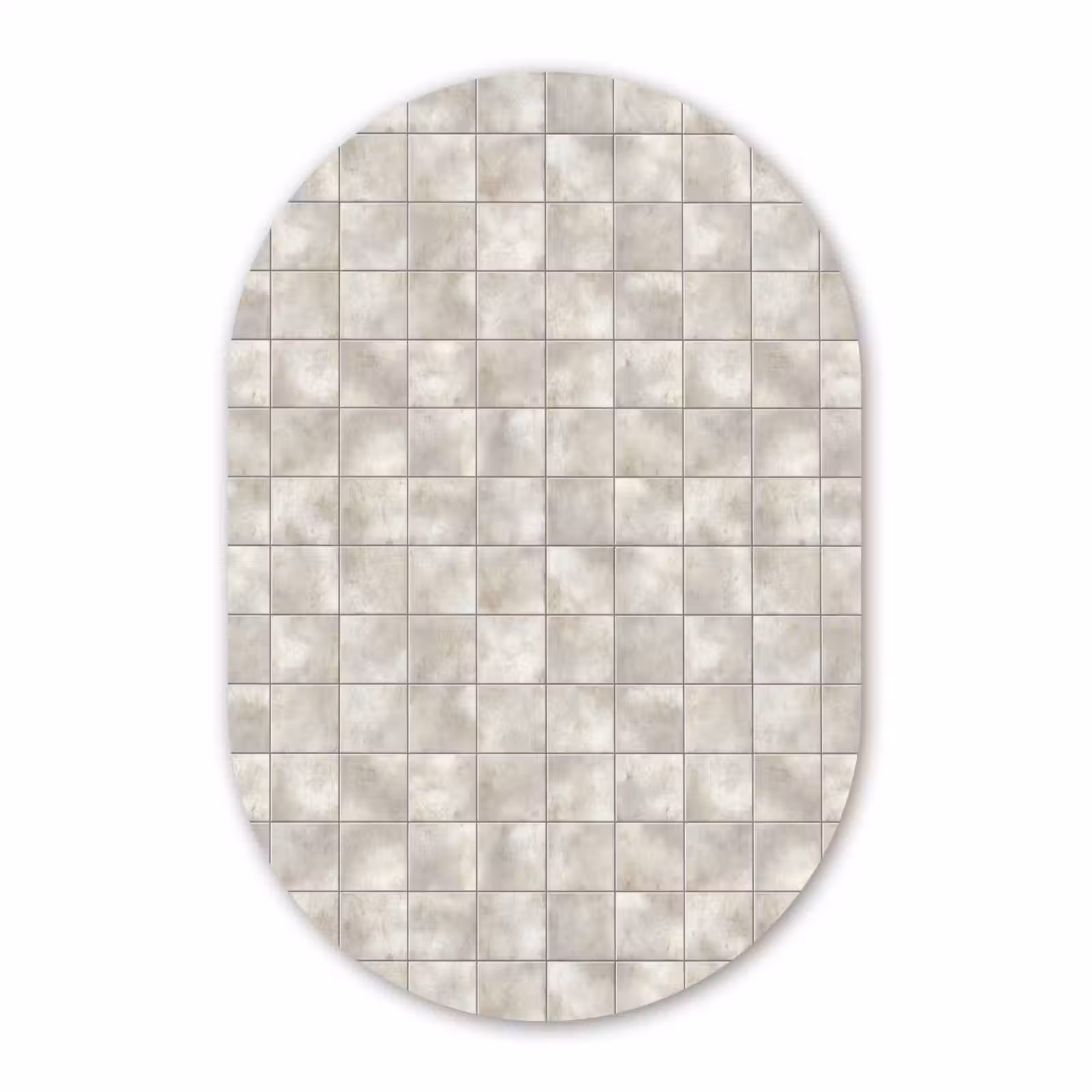 Muurovaal aluminium - Tegels - Natuurlijk - Grijs — 1