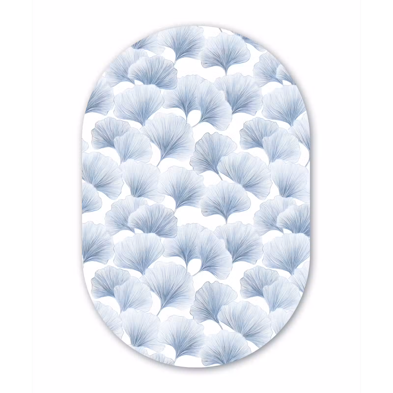 Muurovaal aluminium - Waaier - Modern - Blauw — 1