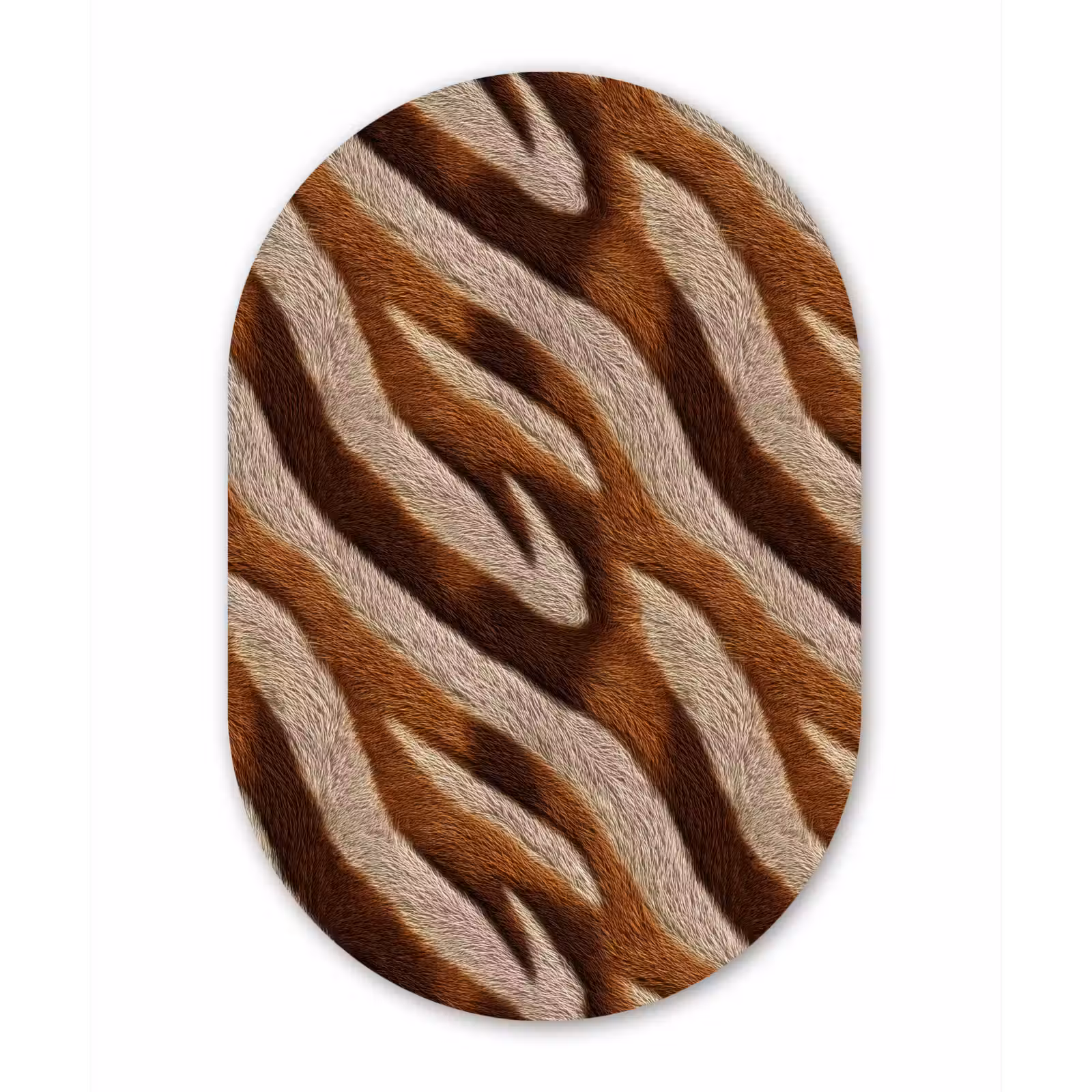 Muurovaal aluminium - Zebra - Bruin - Patroon — 1