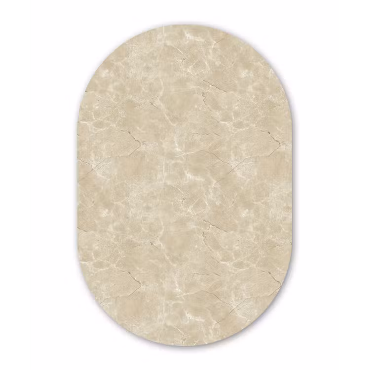 Muurovaal aluminium - Lichtbeige - Marmer - Diffusie adering — 1