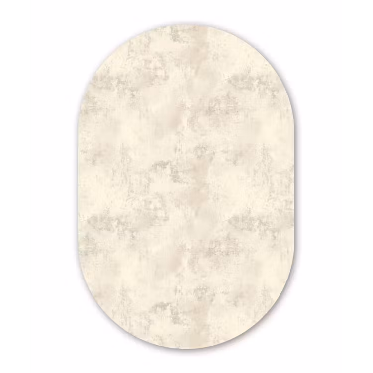Muurovaal aluminium - Patroon - Organisch - Beige — 1