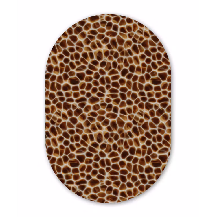 Muurovaal aluminium - Schildpad - Bruin - Patroon — 1