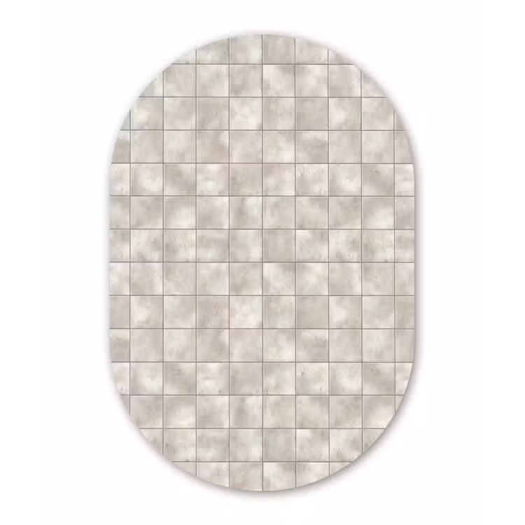Muurovaal aluminium - Tegels - Natuurlijk - Grijs — 1