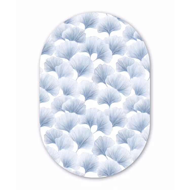 Muurovaal aluminium - Waaier - Modern - Blauw — 1