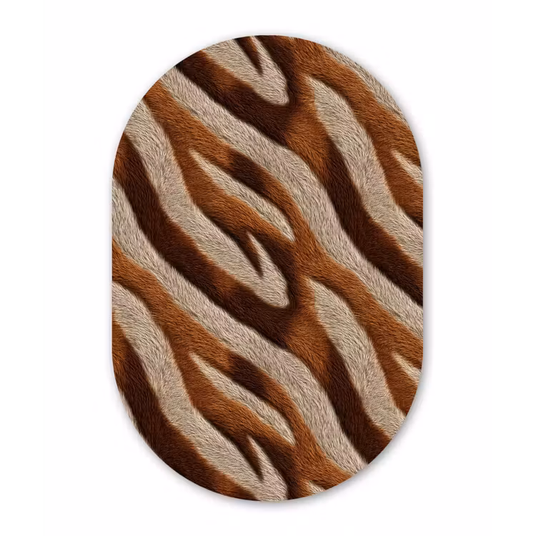 Muurovaal aluminium - Zebra - Bruin - Patroon — 1