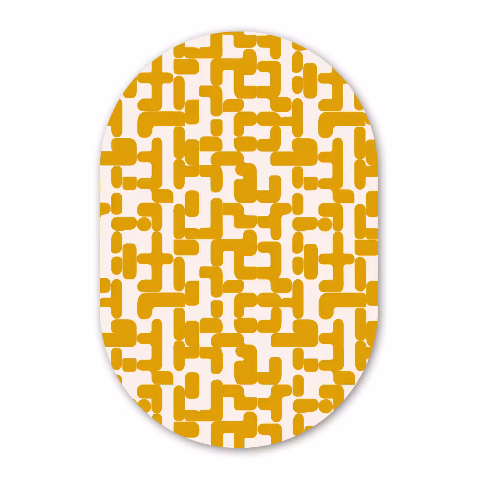 Muurovaal aluminium - Geel - Beige - Patroon — 1